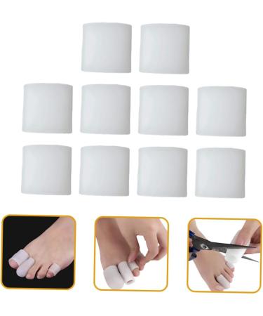 20 Pcs Silicone Gel Toe Sleeves & Caps - Big Toe Protectors | Toe Cover & Splints for Pain Relief - Buy Online on GoSupps.com