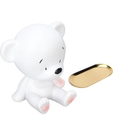 Ververt Touch Jewelry Layer Tray - Exquisite Rings & Necklaces Organizer Elegant White & Gold Jewelry Storage Bowl 20.3 x 15.2 cm - Buy Online on GoSupps.com
