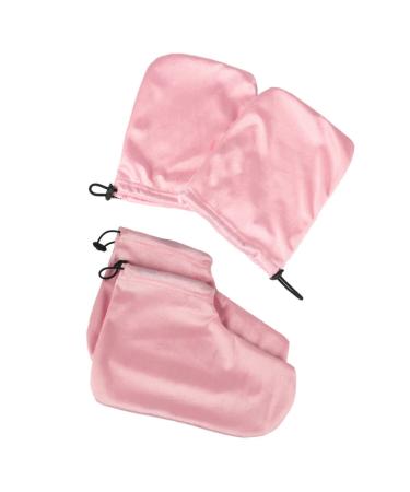 2 et Couverture de Bain de Paraffine Ensemble pour Mains et Protection Tissu Doux pour Traitements Th rapeutiques Domicile et Salon Rose de de Couvre
