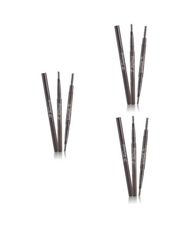 Healeved 3pcs 2 1 Eyebrow Brush Pen Waterproof Eyebrow Filler Eye Brow Brush Eyebrow Spoolie Brush Preamp 1 count (Pack of 1) As Shownx3pcs