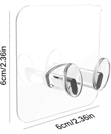 Kisbeibi 10-Piece Self-Adhesive Plug Holder & Multi-Purpose Transparent Hooks | Wall Hangers for Bathrooms & Bedrooms - Organize Your Space! - Buy Online on GoSupps.com