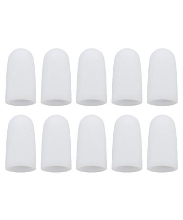 Gel Toe Caps and Protectors 10 Pack Relieves Pressure Pain Corns and Calluses (For Middle Toes).