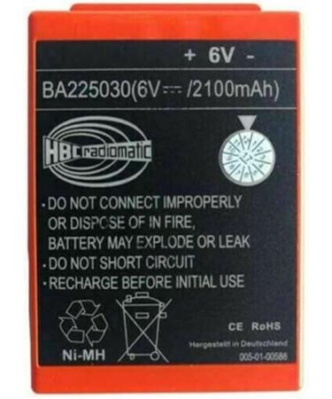 Buy 2 Pack HBC Radiomatic BA225030 6V 2100mAh Ni-Mh Rechargeable Batteries for Crane Remote Control & Pump Truck - International Shipping Available - Buy Online on GoSupps.com