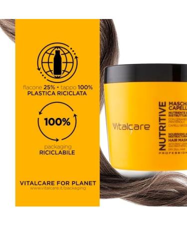 Vitalcare | Nutritive - Nourishing and Restructuring Hair Mask Treatment for Dry and Dull Hair with Vegetable Ceramides and Panthenol 4 x 500 ml - Buy Online on GoSupps.com