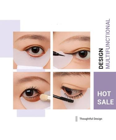 2pcs Reusable Multifunction Eye Makeup Auxiliary Guard Tool for Beginners Upper Lower Mascara and Eyeshadow Applicator Guard Pads (Purple) - Buy Online on GoSupps.com