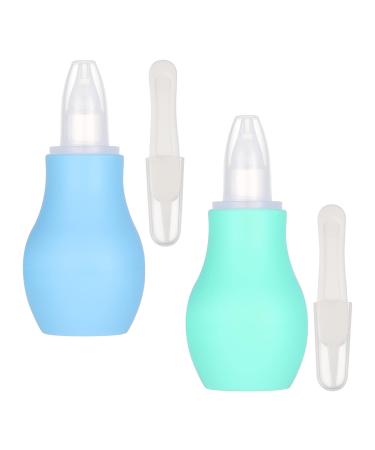 AKlamater 2 Pcs Baby Nasal Aspirator Nasal Aspirator Newborn Baby Nose Sucker Baby Nose Cleaner Baby Nasal Cleaner Mucus Removal for Newborns(Green+Blue) - Buy Online on GoSupps.com