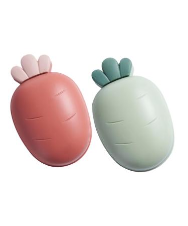 WOONEKY 2pcs Boxes Soap Box Soap Dish with Storage Shelfs Portable Paper Towel Holder Door Strike Plate Plastic Soap Holder Shampoo Draining Soap Container Drain Box With Cover Pp Travel