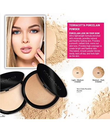Farmasi Terracotta Porcelain Powder 10g-01 | Makeup Powder for Flawless Finish - Buy Online on GoSupps.com