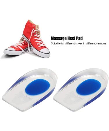 2 Pairs Men s Soft Silicone Massage Heel Pads | Comfortable Height Increase Gel Insoles - Buy Online on GoSupps.com