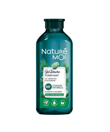Natur moi Natur Moi - Shower Gel For Men Toning - Moisturizes and Nourishes - All Skin Types - Organic Cedar - 96% Natural Origin - Biodegradable Formula - Recycled Bottle - 250ml - Made in France