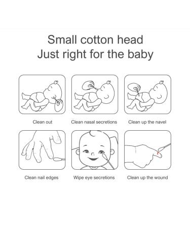 400 Organic Cotton Baby Safety Swabs - Large Tip 2 Packs for Newborns & Children | Gentle & Safe Ear Cleaning - Buy Online on GoSupps.com