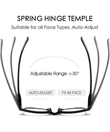 Koosufa Anti Blue Light Reading Glasses for Men & Women | Stylish Spring Hinge Round Design | Anti-Fatigue Visual Aid | Available in Multiple Strengths - Buy Online on GoSupps.com