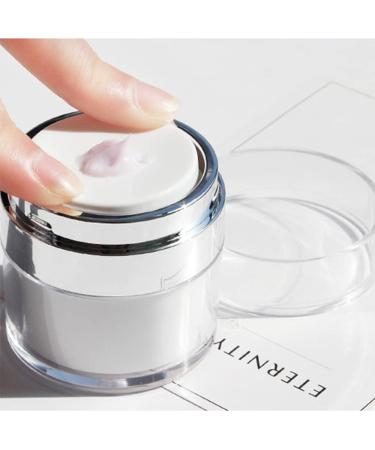 Airless Pump Jars Refillable Airless Travel Lotion Jar With Lid New Empty Airless Cosmetic Container for Thick Moisturizer Skincare Cream White - Buy Online on GoSupps.com