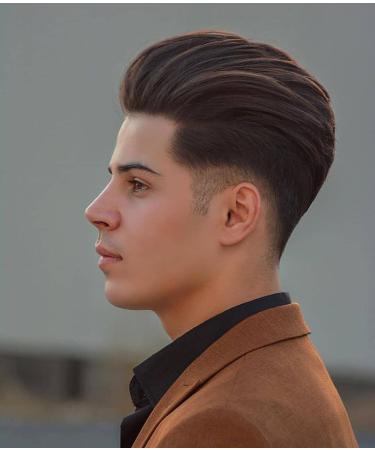 NLW Real Hair Toupee for Men - 0.06mm PU Transparent Thin Skin Hair Replacement System - 100% Natural European Human Hair - 10x8 Inches Deep Brown Wig - Buy Online on GoSupps.com