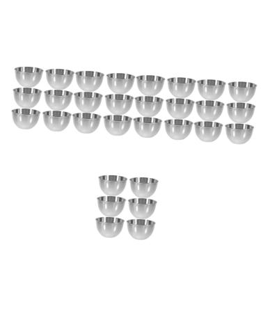 Ciieeo 30 Pcs Stainless Steel Saucer Sauce Containers Ketchup I Am Willow Tomato Paste Tomato Sauce Small Bowls Appetizer Plates Container Pudding Cups Set Salad Dressing Travel