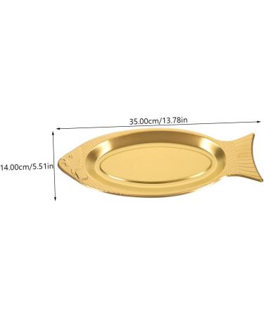 HOMSFOU 4pcs Stainless Steel Fish Plate Dinner Plates Fish Shaped Dish Grill Pan with Lid Oval Fish Dish Oval Serving Sushi Plate Dinner Serving Dish Dinnerware Food Japanese-Style Snack - Buy Online on GoSupps.com