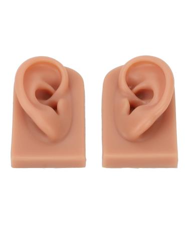 Realistic Silicone Human Ear Model - Dark Skin Tone Pierced for Jewelry Display - Flexible & Reusable for Salons - Buy Online on GoSupps.com