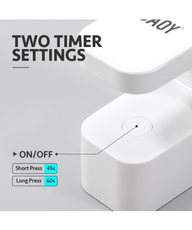GAOY Mini UV Light for Gel Nails - Compact Nail Lamp with Timers Fast Curing LED Nail Dryer Portable USB Design - Perfect for Home & Travel - Buy Online on GoSupps.com