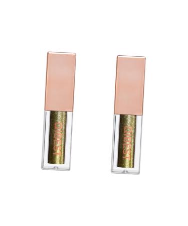 Angoily 2 Pcs Glow Eye Powder Metallic Eyeshadow Glitter Liquid Eyeliner Liquid Glitter Eyeshadow Eye Makeup Liquid Eyeshadow Shimmer Liquid Eye Shadow Pearlescent Eyeshadow Matte Flash 1 Count (Pack of 1) As Shownx2pcs