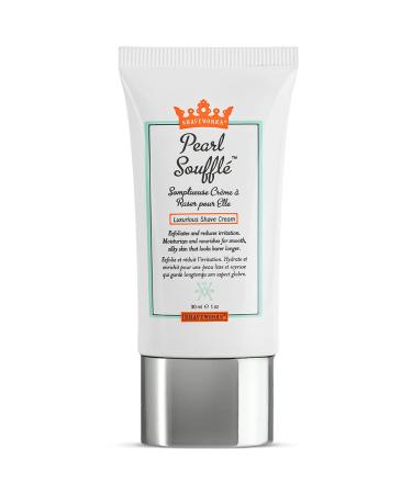 Shaveworks Pearl Soufflé Shaving Cream for Women – Soothing, Hydrating Shave Lotion for Legs, Underarms, Bikini Area – Reduces Irritation, Slows Future Hair Growth 1 Oz. 1 Fl Oz