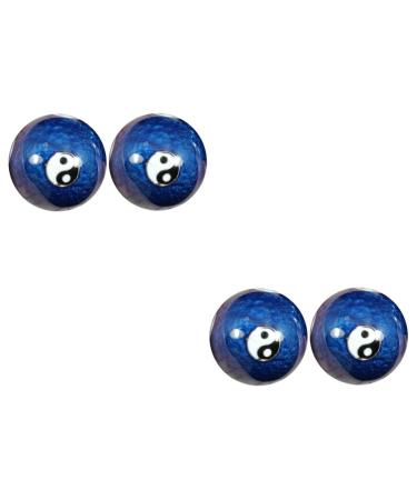 Homsfou 2 sentences jade-ei baoding balls sound enamel handball Exercise ball Massageball Massage balls for the hands baoding balls train healthcare massage globe handball fitness mx2pcs bluex2stk