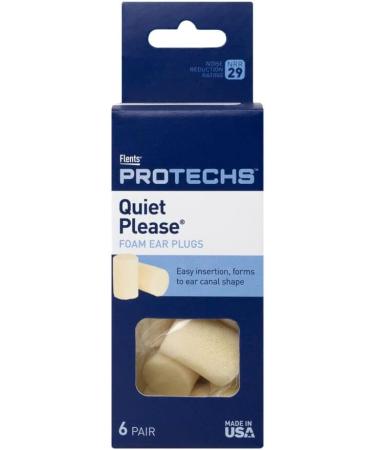 Flents Foam Ear Plugs - 6 Pairs for Sleeping, Snoring, Traveling & Studying | Made in USA - Buy Online on GoSupps.com