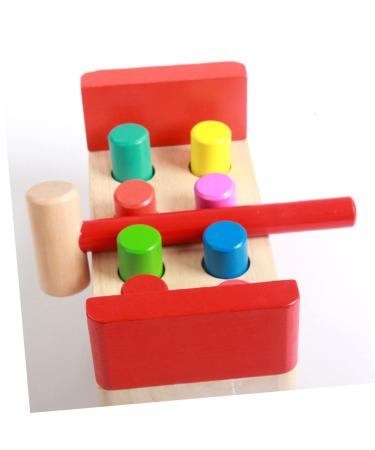 Ibasenice Colored Knock Stand Desktop Toy Set - Wooden Hammer Cutting Puzzle & Striking Toys for Kids - Buy Online on GoSupps.com