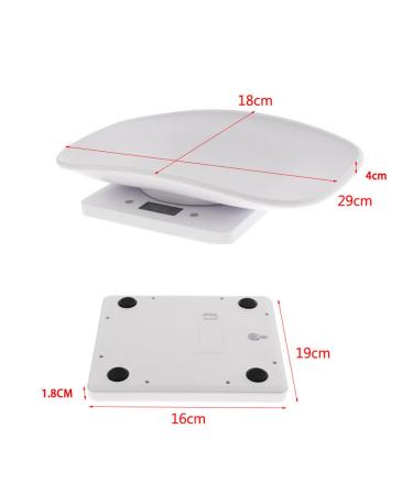 Yinuoday Digital Pet Scales - 10kg Capacity LCD Display Comfortable Curved Platform for Dogs & Pets - Accurate Weight Measurement - Buy Online on GoSupps.com