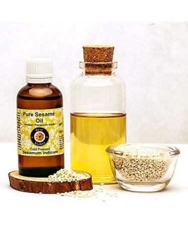 Deve Herbes Pure Sesame Oil (Sesamum indicum) with Glass Dropper Cold Pressed 10ml (0.33 oz) - Buy Online on GoSupps.com