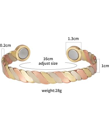 Enermagix Magnetic Copper Bracelets for Men & Women - 99.9% Solid Copper Cuffs with 3523 Gauss Magnets - Buy Online on GoSupps.com