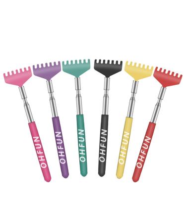 6 Pack Extendable Back Scratcher - Portable Telescoping Metal Back Scratchers/Hand Massager with Soft Rubber Handles for Thanksgiving, Birthday, Christmas Gifts - Buy Online on GoSupps.com