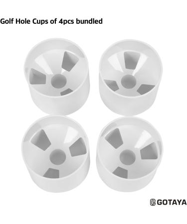 GOTAYA 4pcs Golf Hole Cups for Practice Putting & Chipping | USGA & LPGA Regulations | Durable White Plastic ABS | Outdoor/Indoor Use - Buy Online on GoSupps.com