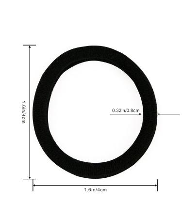 Fouews 100PCS Seamless Cotton Hair Ties for Women, Girls & Babies - Gentle Elastic Ponytail Holders for Thick, Heavy & Curly Hair - Black - Buy Online on GoSupps.com