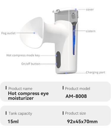 ELIXIROUGE Heated Eye Mist Sprayer Portable Eye Steamer for Dry Eye Relief Warm Compress Eye Device Rechargeable Eye Moisturizer for Tired Eyes and Eyelid Care - Buy Online on GoSupps.com