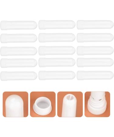 15 Pcs Refillable Essential Oil Nasal Inhaler Tubes - Plastic Aromatherapy Sticks (White) - Buy Online on GoSupps.com