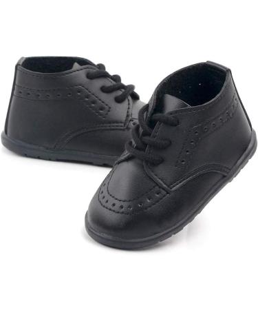 PU Leather Baby Loafers Brogue Oxford Dress Shoes | 18-24 Months | Black - Buy Online on GoSupps.com