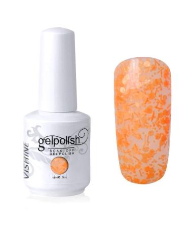 Vishine Nail Salon UV Manicure Polish Soak Off Gel Polish Nail Art Glitter Wihte(816) #816