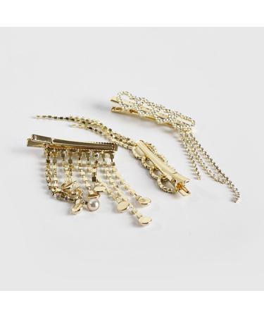 minkissy 1pc Bridal Hair Pin Wedding Hair Clips Pearl Hair Barrettes Rhinestone Hair Clip Crystal Headpiece Pearl Clips for Hair Metal Hair Clip Women Hairpins Bride Word Clip Rhinestones - Buy Online on GoSupps.com