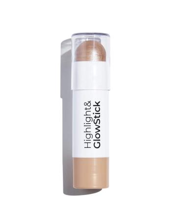 MCoBeauty Highlight and Glow Stick - Luminous Cream Balm Highlighter Stick - Illuminating Cheek Contour With Dewy Finish - Formulated With Ultra Fine, Light Reflecting Particles - Champagne - 0.35 Oz 0.35 Ounce (Pack of 1)