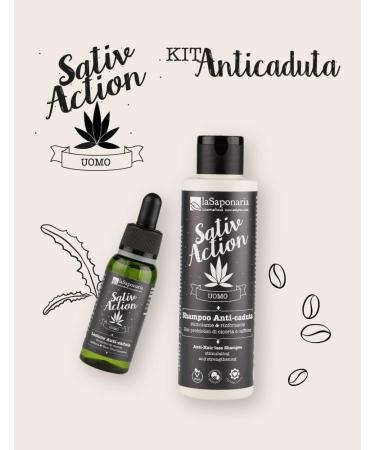 La Saponaria Sativ Action shampoo anti hairloss men bio 150ml - Buy Online on GoSupps.com