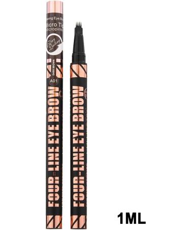  Ungtyb Eyebrow Pencil Waterproof Brow Pen 4 Tip Applicator Pen Smudge Resistant Design Long Wear Formula Ideal for Daily Makeup Routine 0.5 ml - Buy Online on GoSupps.com