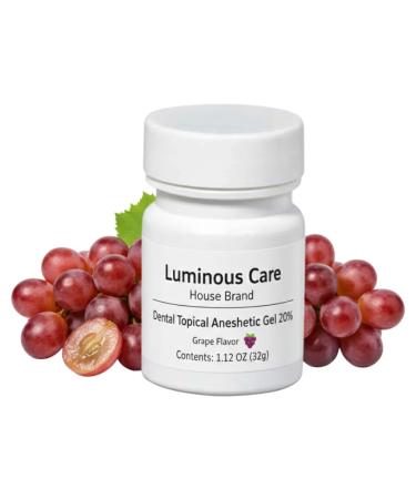 Luminous Care House Brand Dental Topical Gel Grape Flavor 1 oz Jar Oral Care Gel