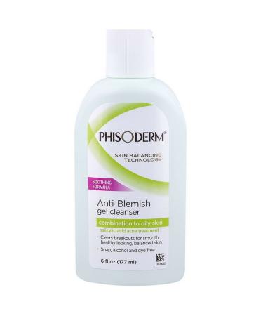 pHisoderm Anti-Blemish Gel Cleanser 6 Fluid Ounce (Pack of 9)