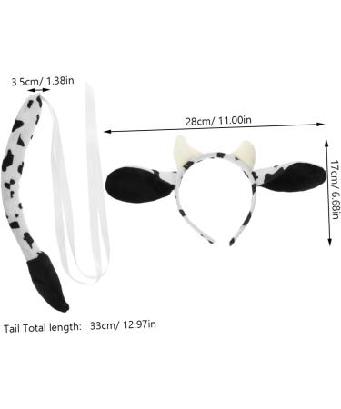 TOGEVAL 1 Set Cartoon Animal Ears Animal Headband Ears Headband Cow Tail Props Animal Costume Cow Costume for Cosplay Stuffed Animals Costume Cosplay Cow Props Tails Costume Animal Tail - Buy Online on GoSupps.com