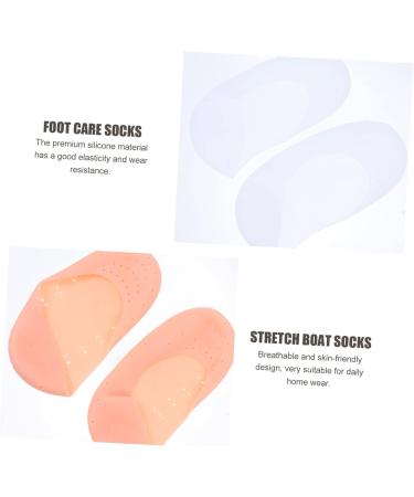 minkissy 4 Pairs Silicone Feet Spa Socks for Cracked Feet Cracked Socks Moisturising Foot Socks Foot Care Protector Plantar Socks Stretchy Gel Socks Silica Gel Socks Heel L 19.5X9.5X1.5CM - Buy Online on GoSupps.com