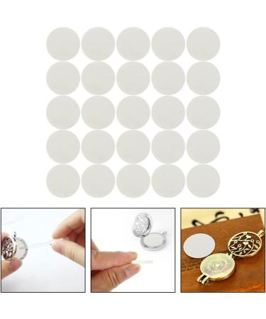 Healeved 50pcs Round Aroma Pads Essential Oil Diffuser Locket Necklace Refill Pads Pendant Perfume Oil Jewelry Oil Pads Humidifier Accessories for Car Room Office White 30mm - Buy Online on GoSupps.com