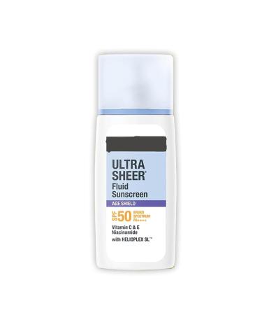 FT NTG.. Ultra-Sheer Age Shield Fluid Sunscreen SPF 50+ PA++++ Reduces Dark Spots No White Cast Lightweight 40gm