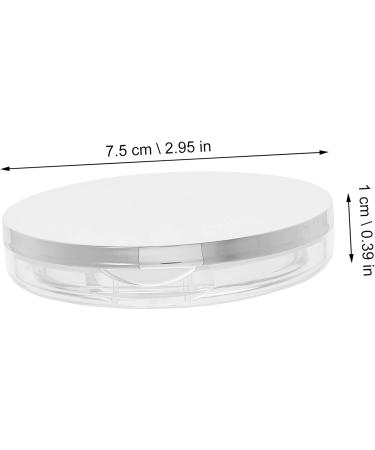 POPETPOP 2pcs Box Loose Powder Box Makeup Powder Puff Compact Powder Case 5g Powder Case Take a Bath Sample 7.5x7.5cm Silver - Buy Online on GoSupps.com