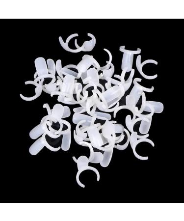 Tomedeks 100 pieces nail ring nail tips presentation nail art color fields nail art pointed nail art tip practice tool for starter salon nail polish