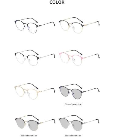 Dauco Round Blue Light Filter Glasses - Anti-Blue Light Computer & Gaming Glasses without Prescription - Buy Online on GoSupps.com